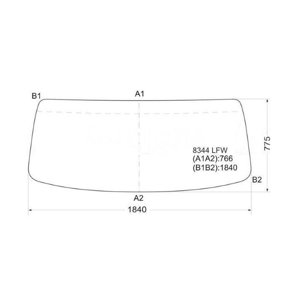 Стекло лобовое Hino-300 ш/к N04C Евро-3 | KMK-Glass